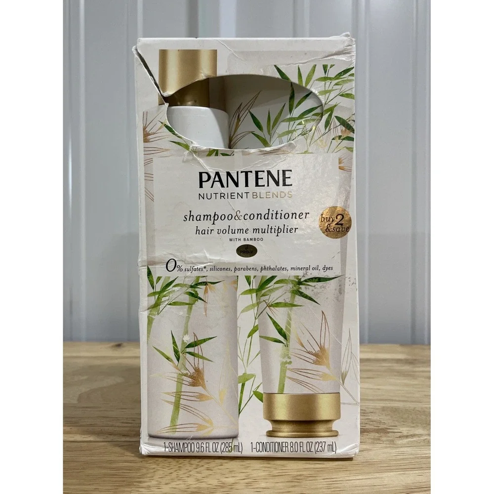 Pantene Sulfate Free Rose Water Shampoo & Conditioner Dual Pack, Nutr-17.6 fl oz